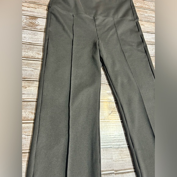 Black Wide legged Front Seam Trousers - Picture 2 of 6